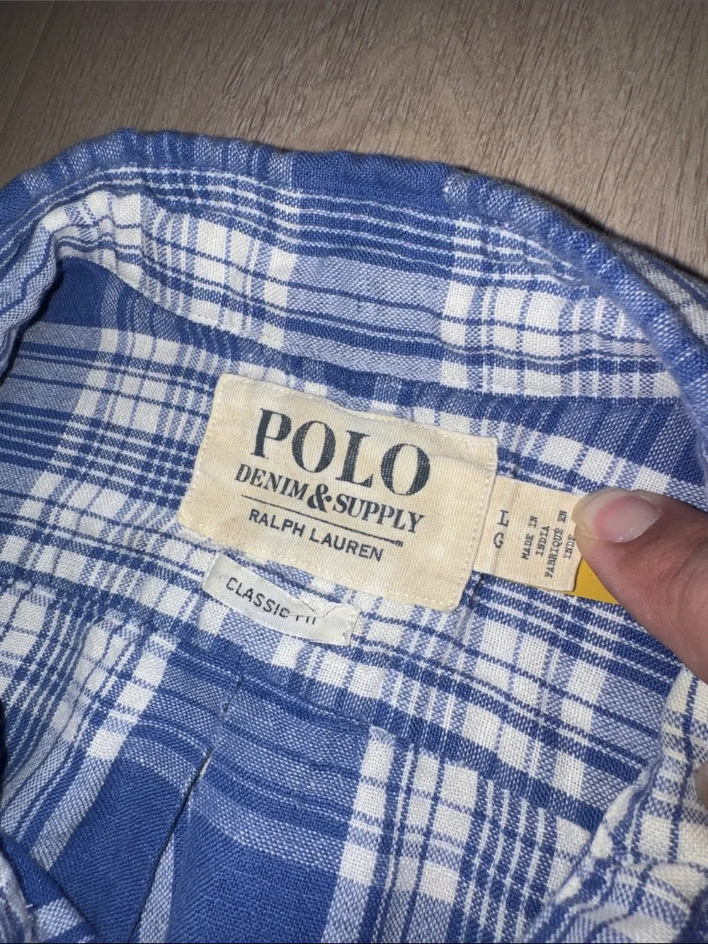 Polo by Ralph Lauren Navy & White Plaid Short-Sleeve Button-Down Shirt